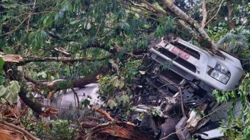 Caminhão com carga tóxica tomba e atinge área de parque nacional 