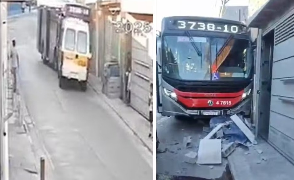 Ônibus colide de frente com van escolar cheia de crianças 