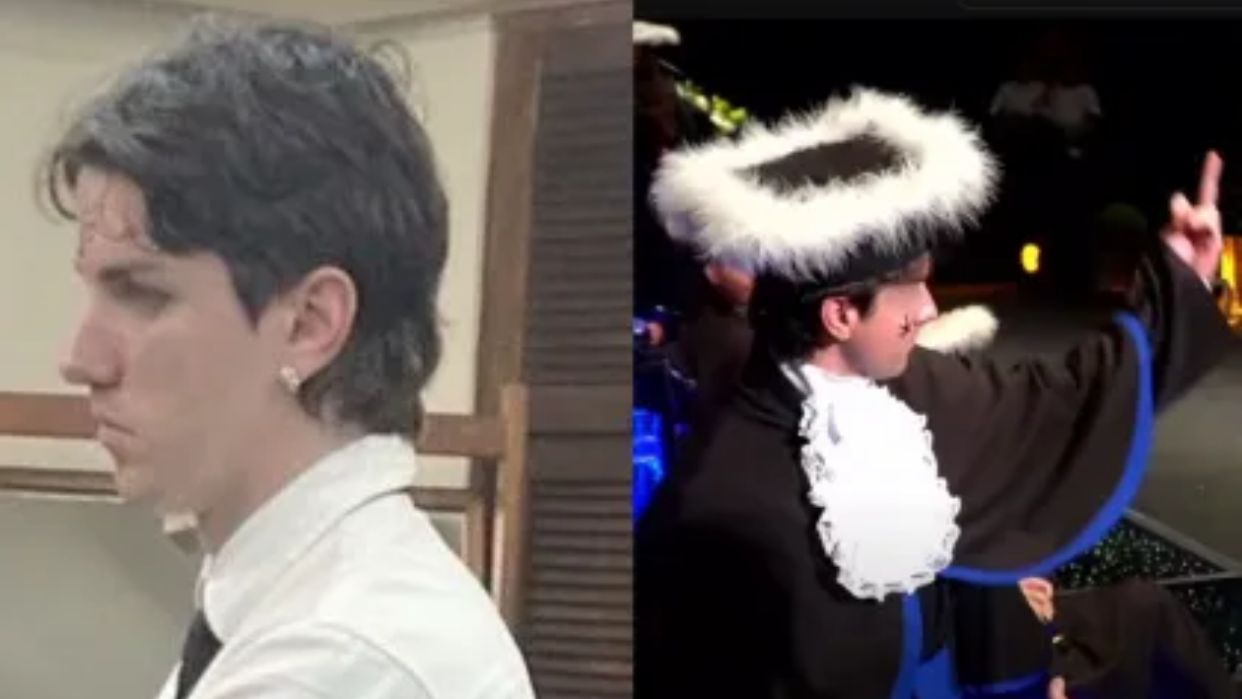 Formando aparece com símbolo nazista no rosto em colação de grau