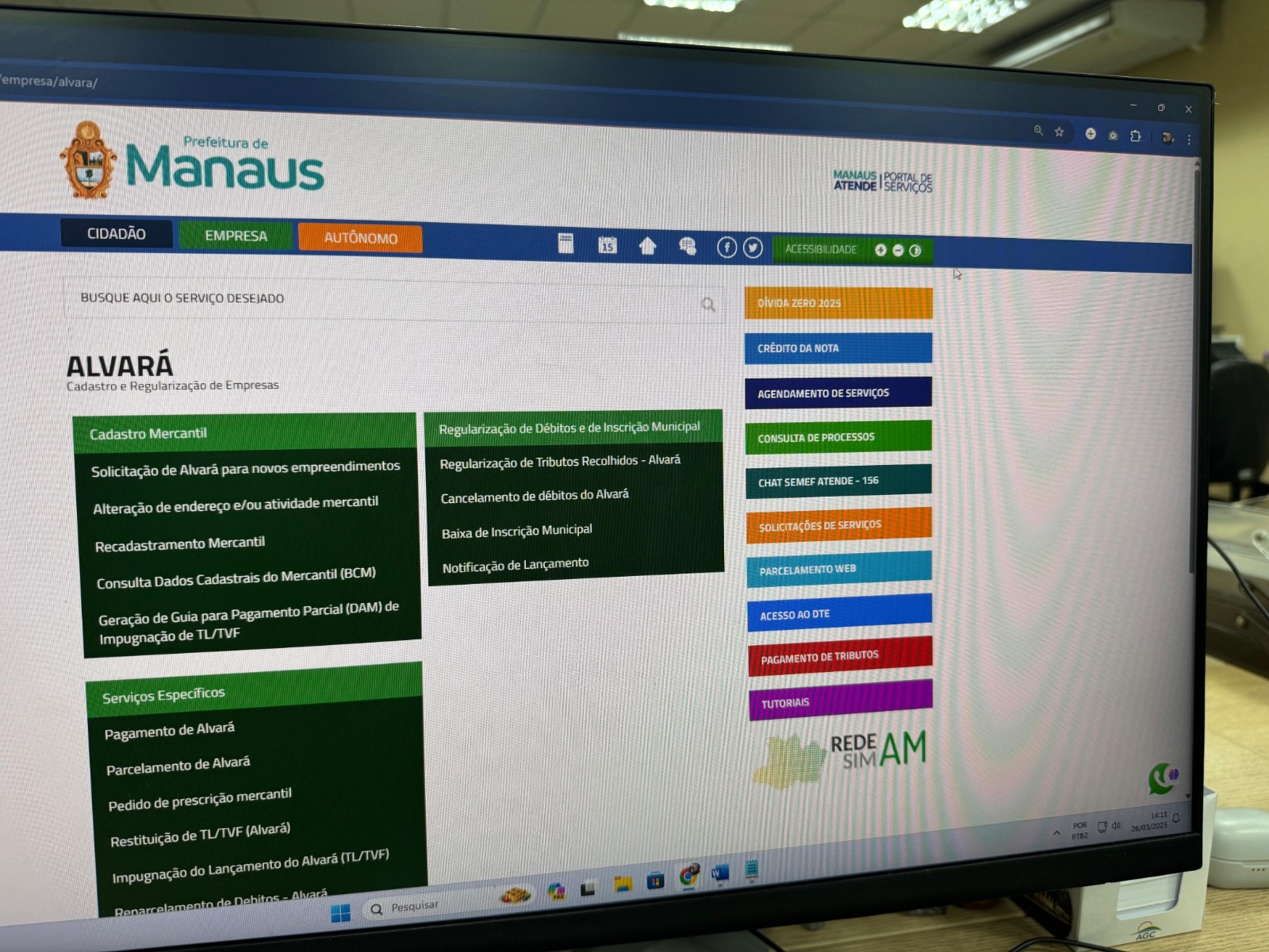Empresas de Manaus têm até 7 de abril para pagar Alvará 2025 com desconto