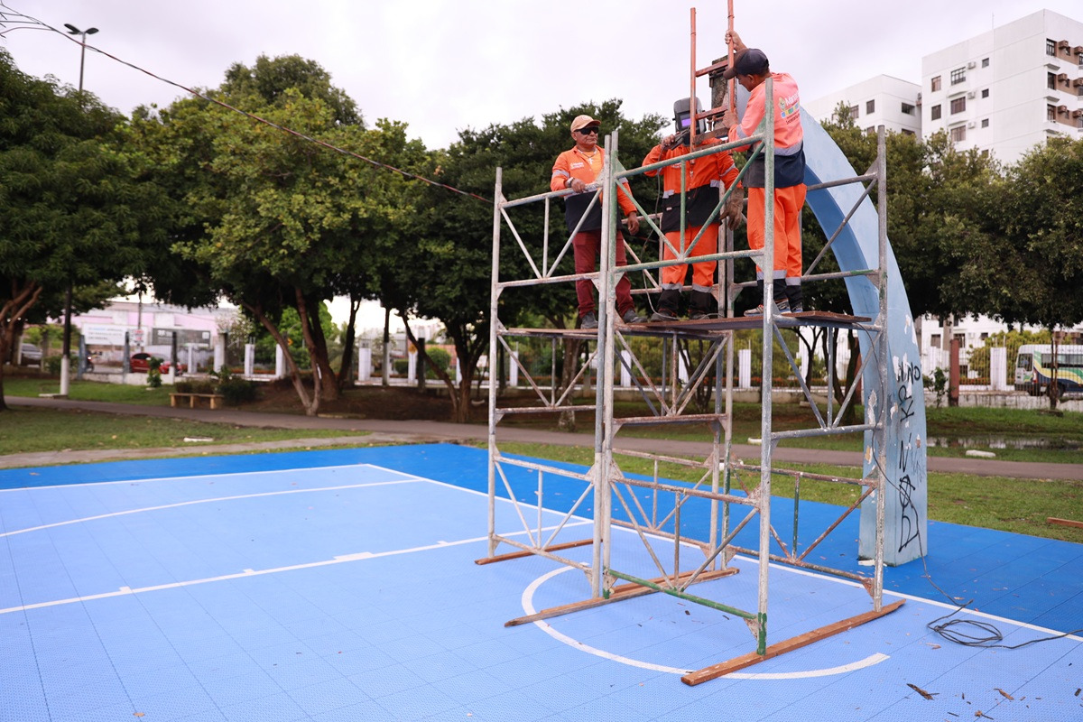 Obras de revitalização no CSU do Parque Dez avançam em Manaus