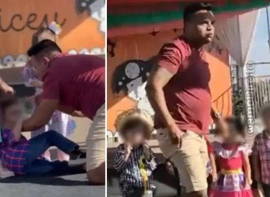 Filho de homem que agrediu criança em festa junina é expulso de escola