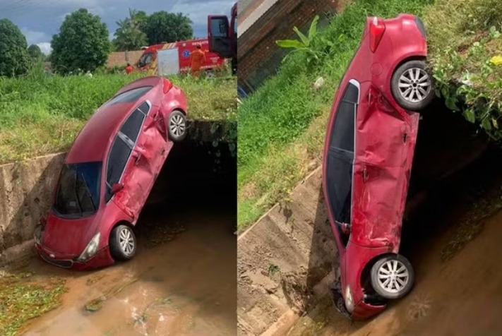 Crianças pegam carro da mãe e causam acidente com motociclista em Roraima