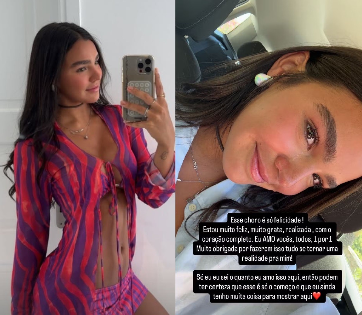 Ex de Benício Huck, Duda Guerra chora ao comemorar 1 milhão de seguidores  