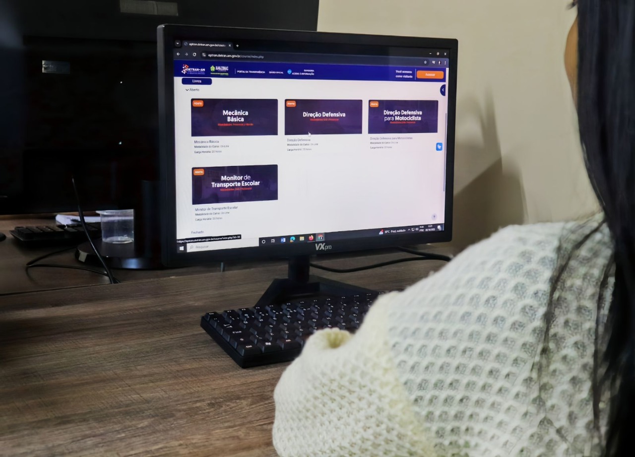 Detran oferece 400 vagas para cursos gratuitos em EaD no Amazonas