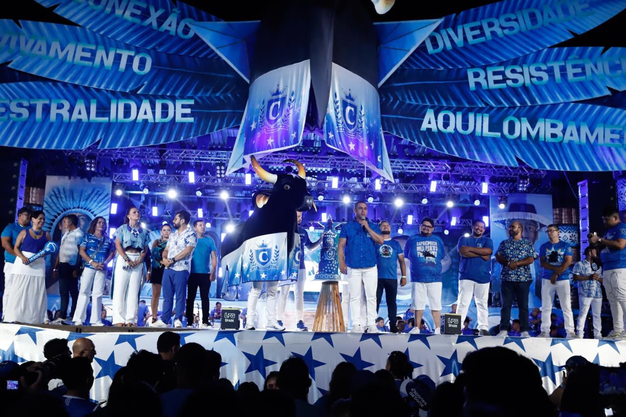 Caprichoso encanta com anúncio do tema para o Festival de Parintins 2026