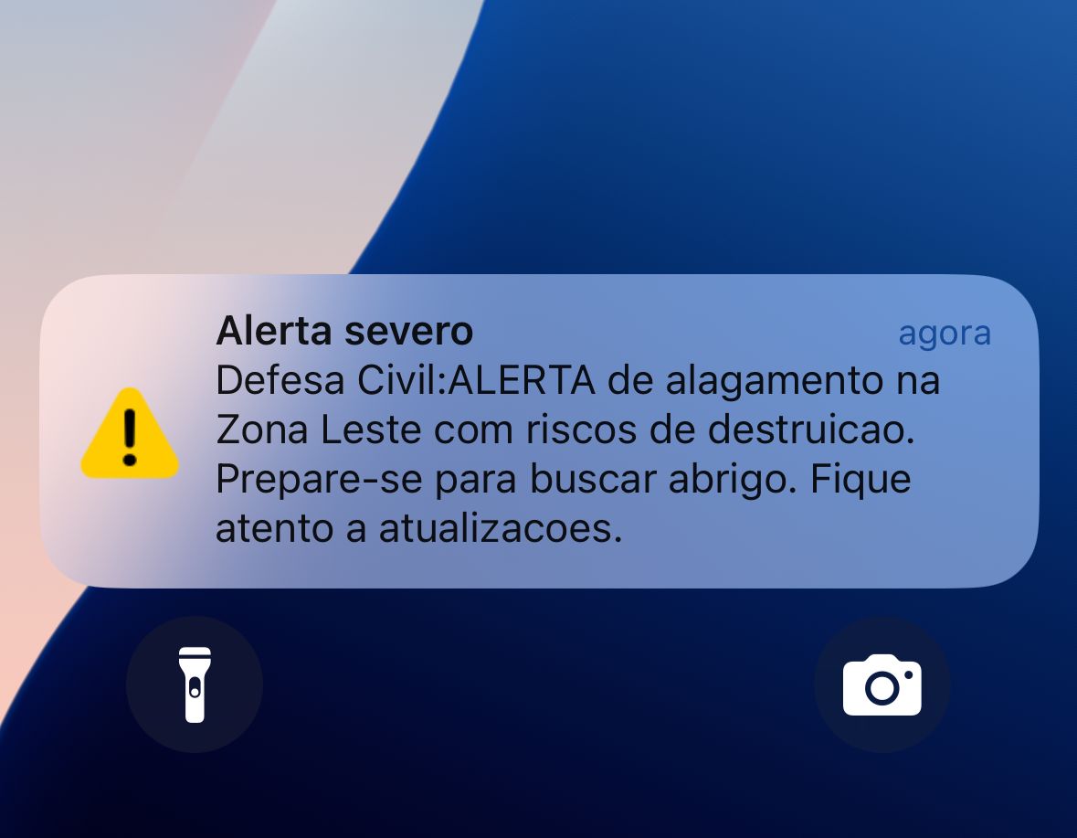 Urgente: Defesa Civil alerta para alagamentos e destruição na Zona Leste