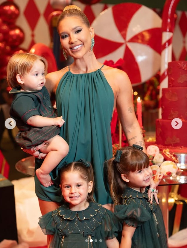 Virginia passa festa de Natal de verde e internautas apontam nova gravidez 