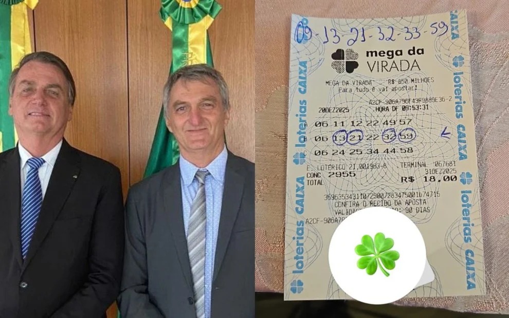 Bolsonaro e irmão jogam no 13 e faturam na quadra da Mega da Virada 