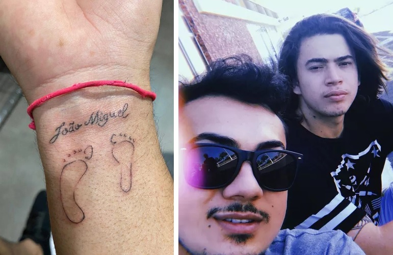 Irmão de Whindersson faz tatuagem em homenagem ao sobrinho falecido