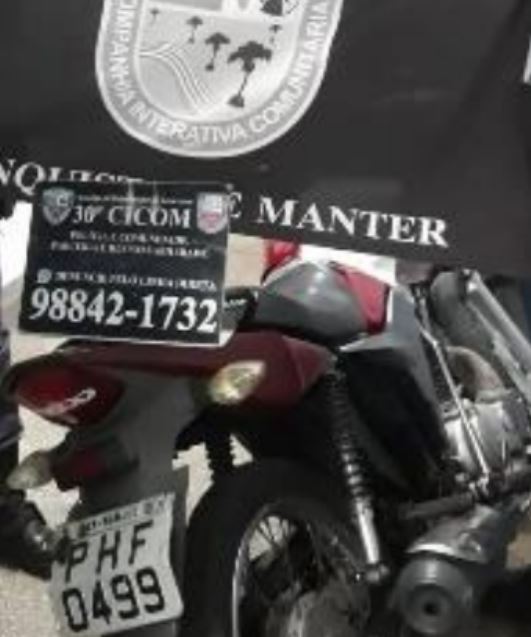 Dupla é presa com motocicleta roubada no Jorge Teixeira