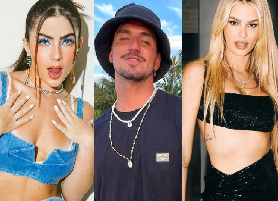 Jade Picon cumprimenta Yasmin Brunet e beija Medina em camarote  