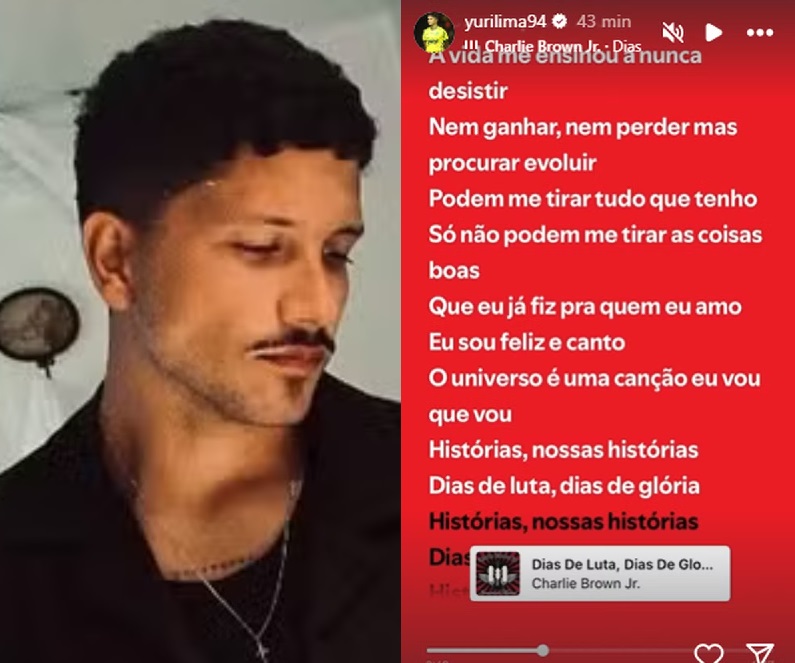 Yuri Lima faz 1º post após traição a Iza: 'a vida me ensinou'