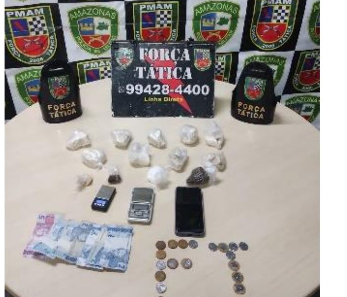 Foragido é preso com bolsa recheada de drogas em Manaus 
