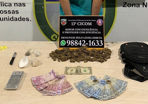 Homem é preso com drogas, balança de precisão e até dólar em Manaus