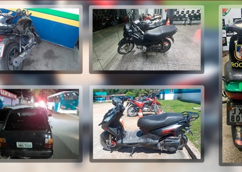 Cinco veículos roubados são recuperados pela Polícia no Amazonas