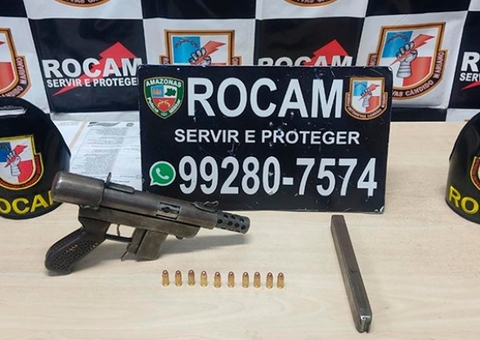 Homem é preso com submetralhadora em área vermelha de Manaus