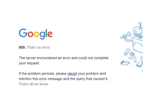 Google fica fora do ar nesta segunda