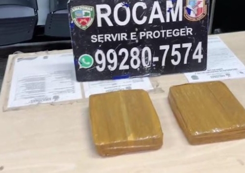 Homem é preso com 2 tabletes de drogas em rua de Manaus