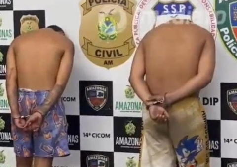 Dupla é presa com 1kg de drogas em Manaus