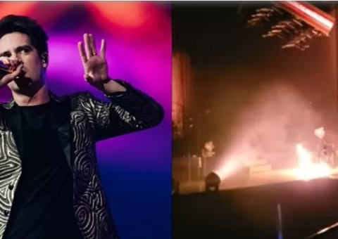 Palco pega fogo durante show de Panic! At The Disco