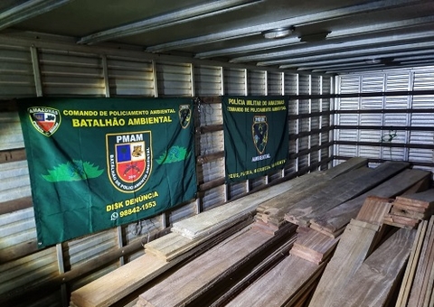 Na AM-070, polícia apreende madeira ilegal avaliada em R$ 135 mil
