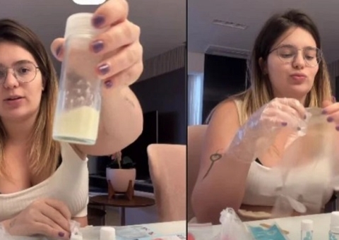 Viih Tube faz pingente de colar com leite materno; vídeo