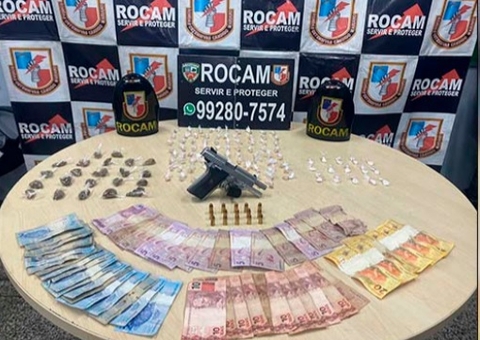 Homem é preso com arma, drogas e dinheiro em Manaus