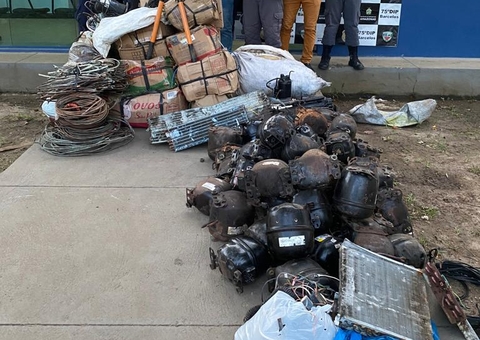 Cerca de 700kg de materiais elétricos furtados são apreendidos no Amazonas