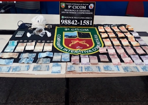 Jovem é preso com drogas e dinheiro ao se esconder da polícia em comércio em Manaus