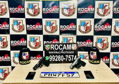 Grupo é preso com armas e carro roubado em Manaus