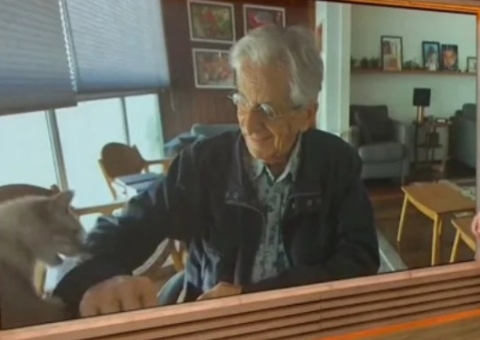 Fernando Gabeira é atacado pela própria gata ao vivo na GloboNews; vídeo