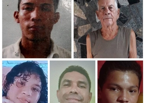 Polícia divulga imagens de cinco pessoas desaparecidas em Manaus