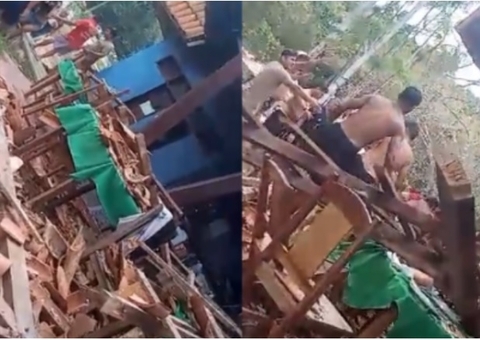 Teto de restaurante desaba e deixa 4 pessoas feridas em Presidente Figueiredo