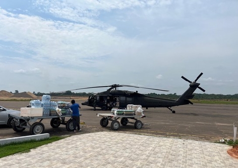 TRE usa helicópteros para entregar urnas eletrônicas em comunidades do Amazonas