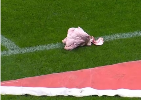 Cabeça de porco é arremessada em campo durante Corinthians x Palmeiras