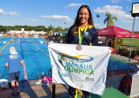 Atleta do ‘Manaus Olímpica’ conquista medalha internacional inédita no Sul-Americano de Natação 