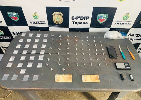 Homem é preso com drogas avaliadas em mais de R$ 3 mil em Japurá