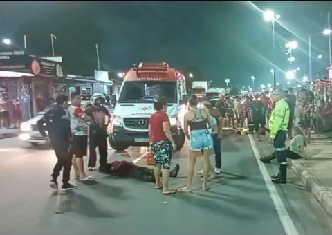 Homem é atropelado por motociclista no Novo Aleixo; vídeo