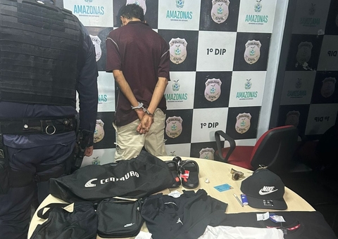 Homem é preso após furtar roupas da Centauro no Manauara Shopping