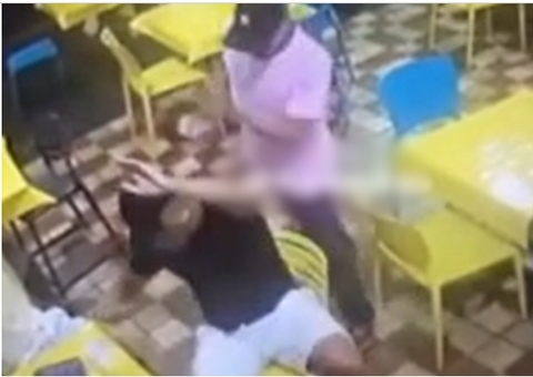 Cliente é agredido durante assalto a café da manhã no Alvorada; vídeo