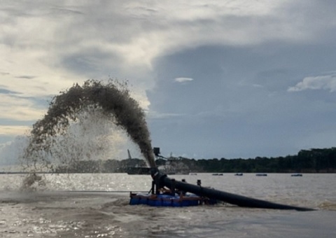 DNIT avança com obras de dragagem no Rio Solimões, no Amazonas