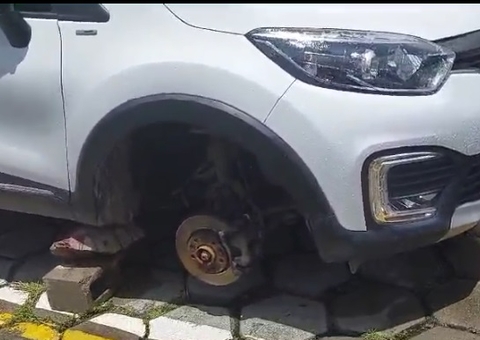 Rodas de carros são furtadas no estacionamento de hospital em Manaus
