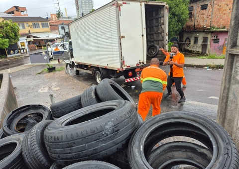 Mais de 30 mil pneus jogados nas ruas são recolhidos em Manaus