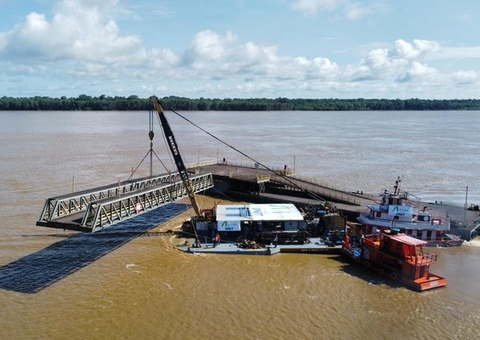 Obras em porto provisório são iniciadas após colisão de balsa em Borba