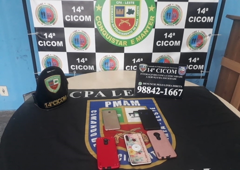 Celulares roubados em assalto a rota do Distrito são recuperados em Manaus