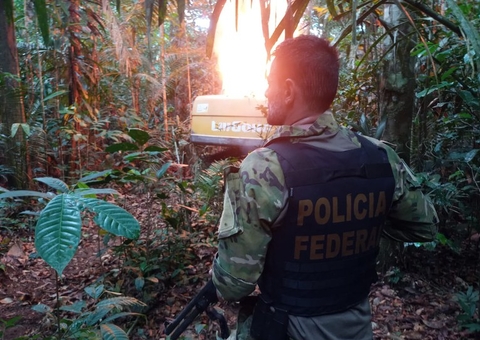 PF e ICMBio destroem equipamentos usados em garimpo ilegal no Amazonas