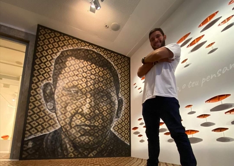 Esteira indígena grafitada por amazonense está em exposição no Rio de Janeiro