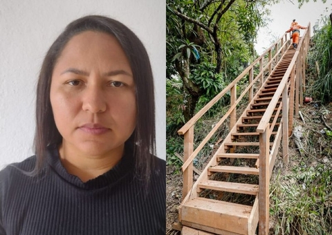 Mulher desaparece após ser baleada pelo próprio marido em escadaria de Manaus