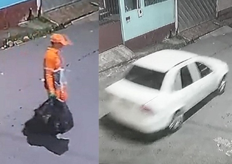 Vídeo mostra suspeitos fugindo após atirar em gari em Manaus